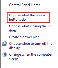 Choose what the power buttons do