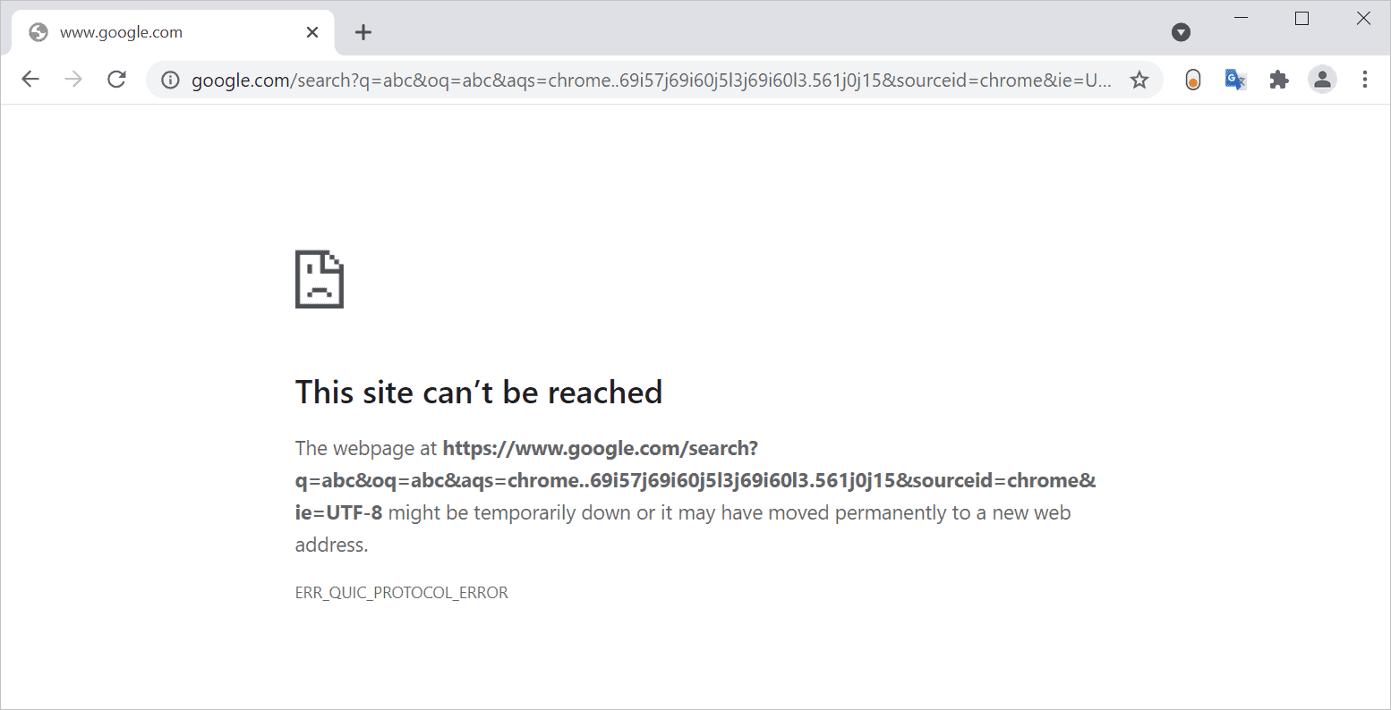 Internet access to Chrome is blocked