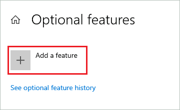  Click on Add a feature