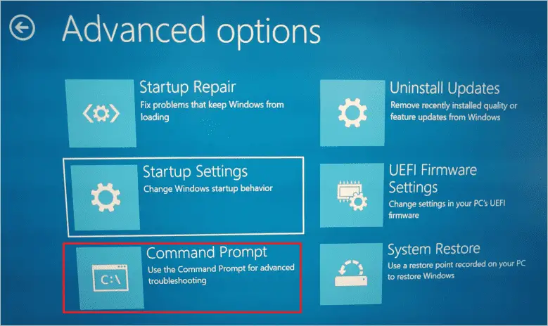 Click on Command Prompt