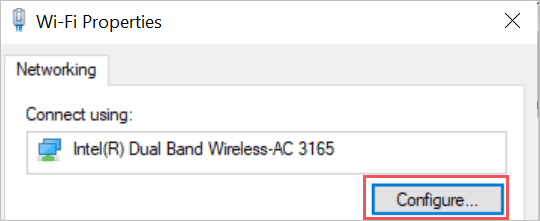 Click on Configure