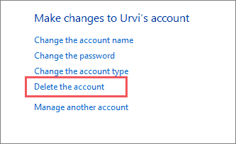 Delete the admin account