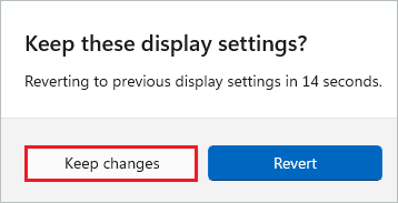Click on Keep changes