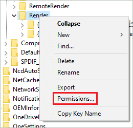 Click on Permissions