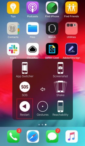 how to restart ipad