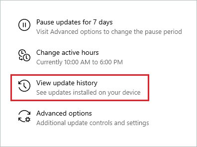  Open View update history