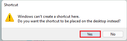 Create a drive shortcut on the Desktop