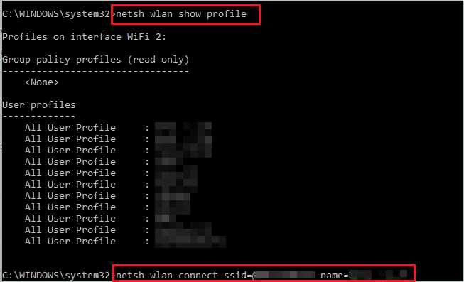 Connect to WiFi via Command Prompt