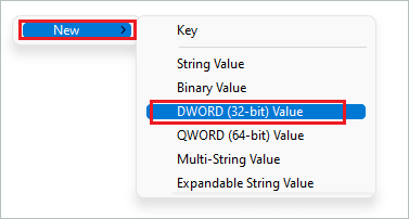 Create a new DWORD to fix Windows 11 Search Not Working