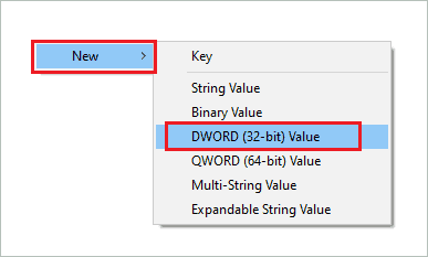 Create a new DWORD to Disable Automatic Driver Updates in Windows 10
