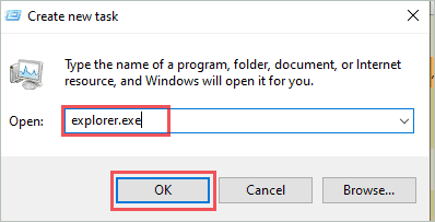 Create a new task to open Windows Explorer