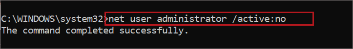 Disable built-in administrator account
