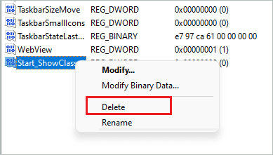Delete Start_ShowClassicMode