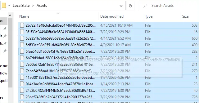 Delete all the files