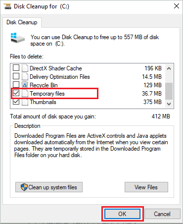 Supprimez les fichiers temporaires pour réparer le programme d'installation de Windows qui ne fonctionne pas
