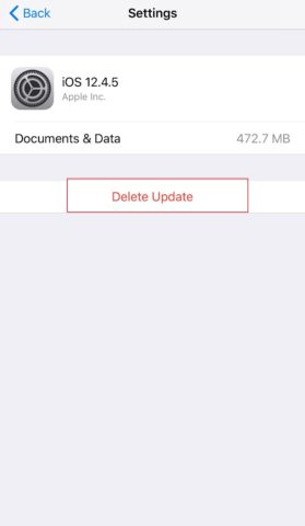 Delete the update