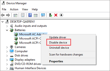 Disable Device