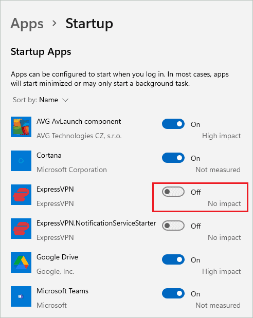 Disable Startup apps best windows 11 settings for gaming