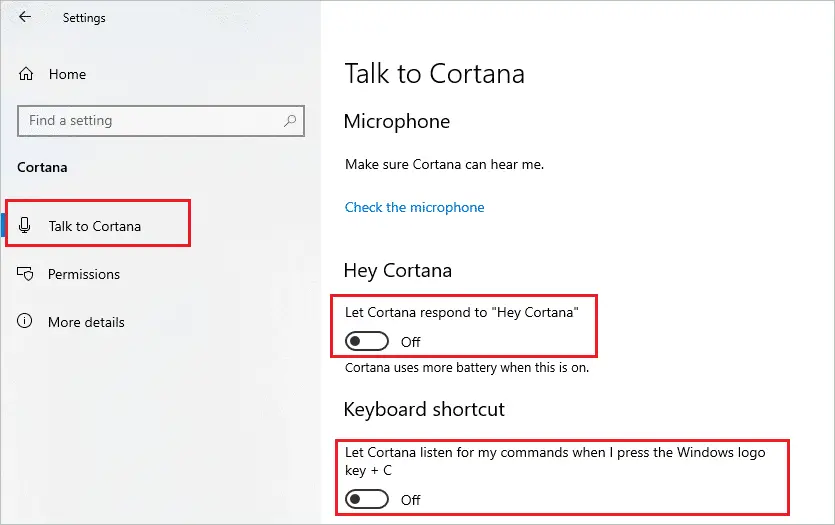Disable cortana when windows 10 search not working
