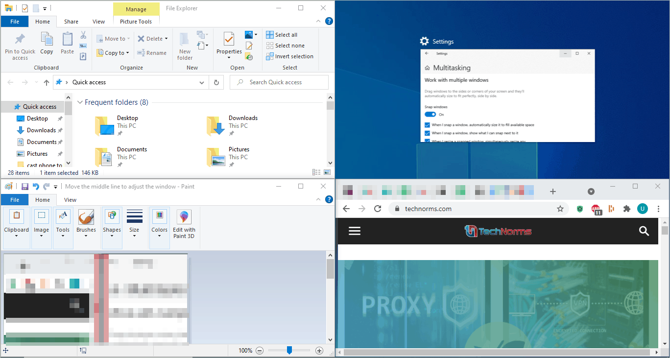Choose the 4th window from the thumbnail