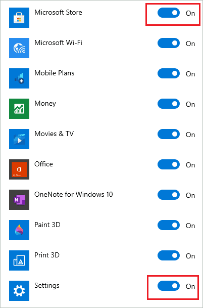 Enable apps in the background