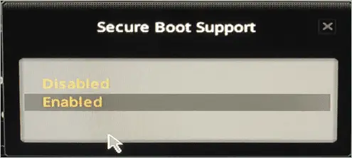 enable secure boot in AMI BIOS