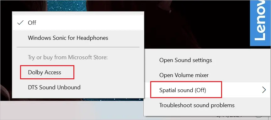 Enable Spatial sound for how to change audio output on windows 10
