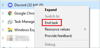 End Discord tasks from Task Manager