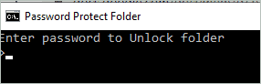 Enter the password to unlock the folder