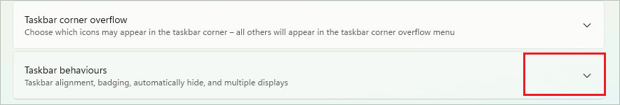 Expand Taskbar behaviours