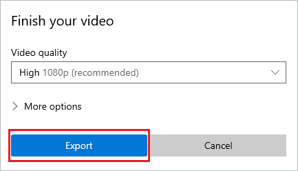 Click on Export
