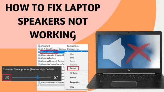 how to fix speakers on laptop