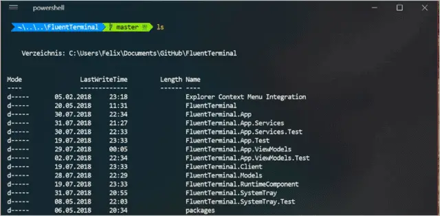 Fluent Terminal best terminal for windows