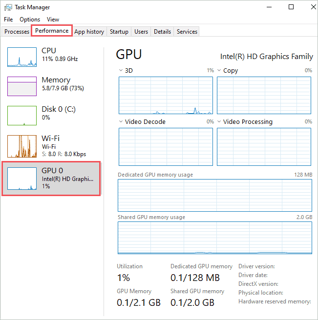 GPU in Task Manager