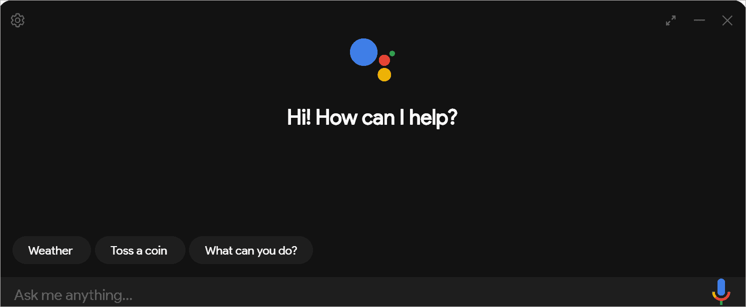 Set up of Google Assistant for PC