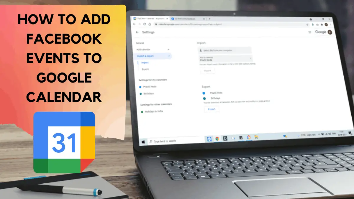 How To Add Facebook Events To Google Calendar