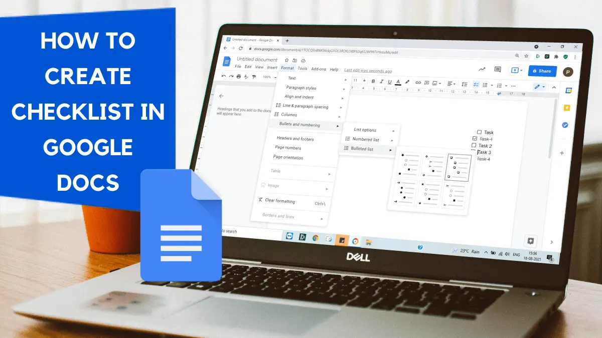 How to create a checklist in google docs and google sheets
