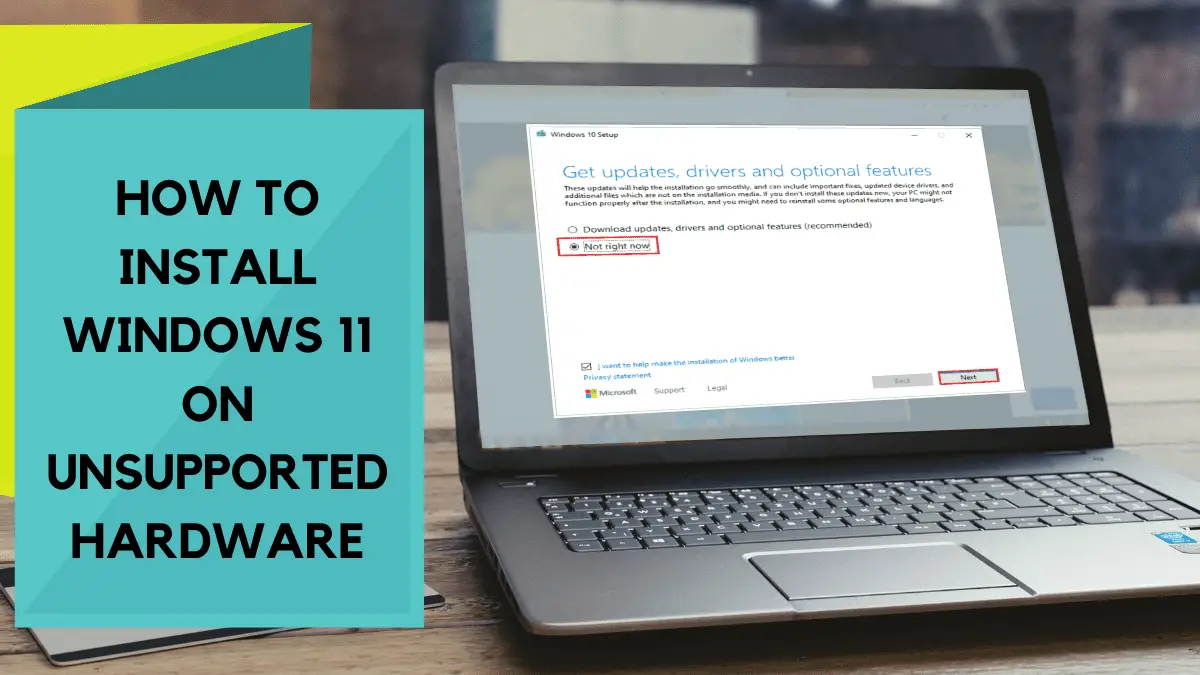 How to install windows 11 on unsupported hardware