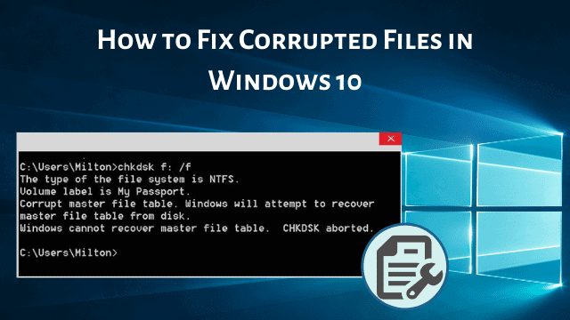 how to find corrupted files