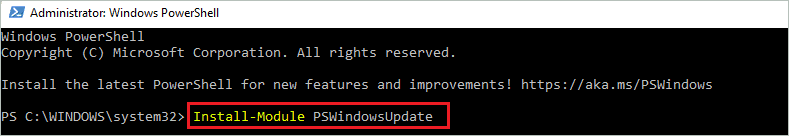 Install the Windows Update command