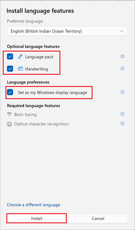  Install the language pack