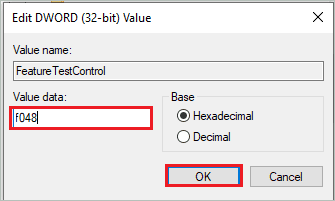 Change Value data of FeatureTestControl