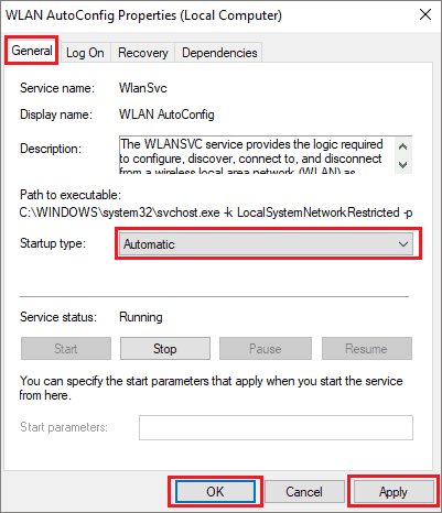 Modify WLAN AutoConfig service