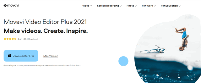 Movavi Video Editor Plus 2021 best youtube video editor