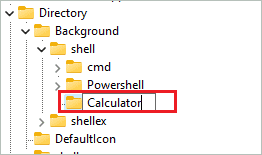 Name key as calculator
