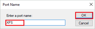 Name the port as XPS
