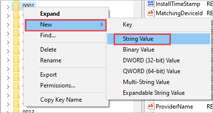 New String Value in Registry