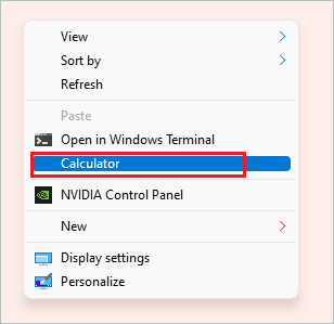 Newly added entry in right click menu