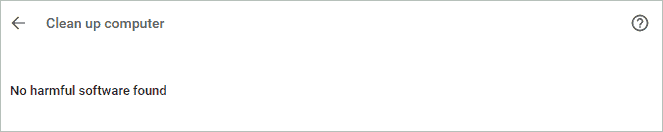 No harmful software found 
