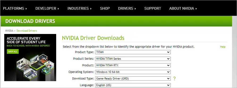 Nvidia Driver Downloads